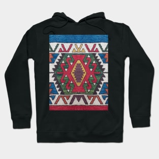 Turkish Kilim Textured Pattern Hoodie